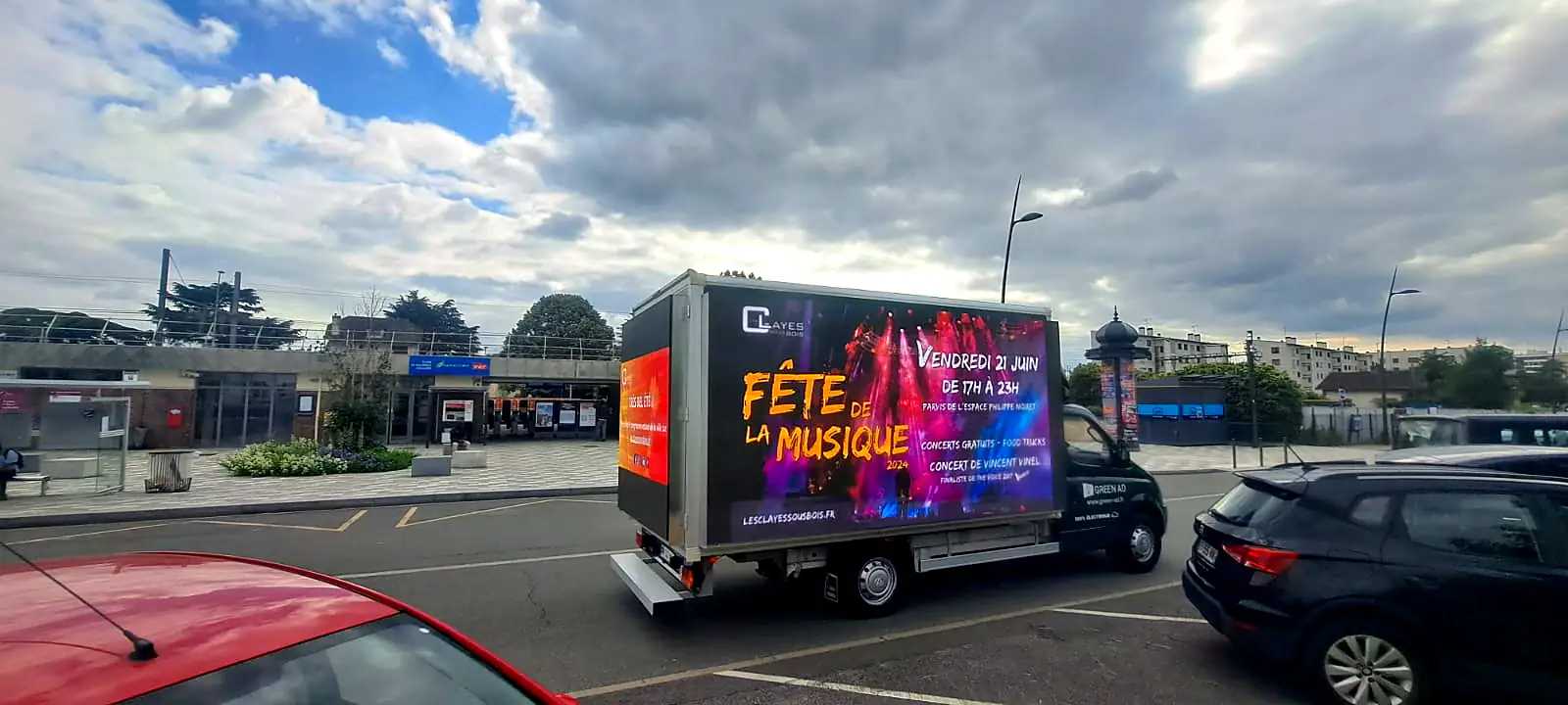 Camion LED Green Ad pendant la Fête de la Musique